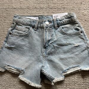 Zara Girls BRAND NEW Mid Rise Denim Shorts